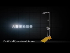 Anti Freeze Large Foot Pedal Eyewash Station Emergency Safety Shower And Eyewash